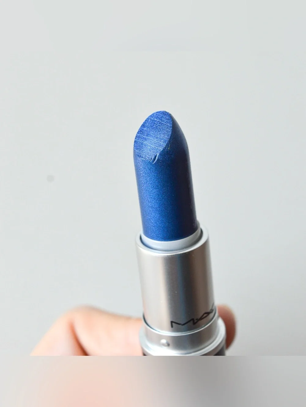 MAC Cosmetics Lipstick *DESIGNER BLUE* Discontinued Rare Frost Navy Blue